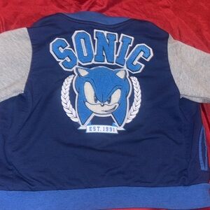 Sonic Blue Kids' Varsity Hoodie Jacket